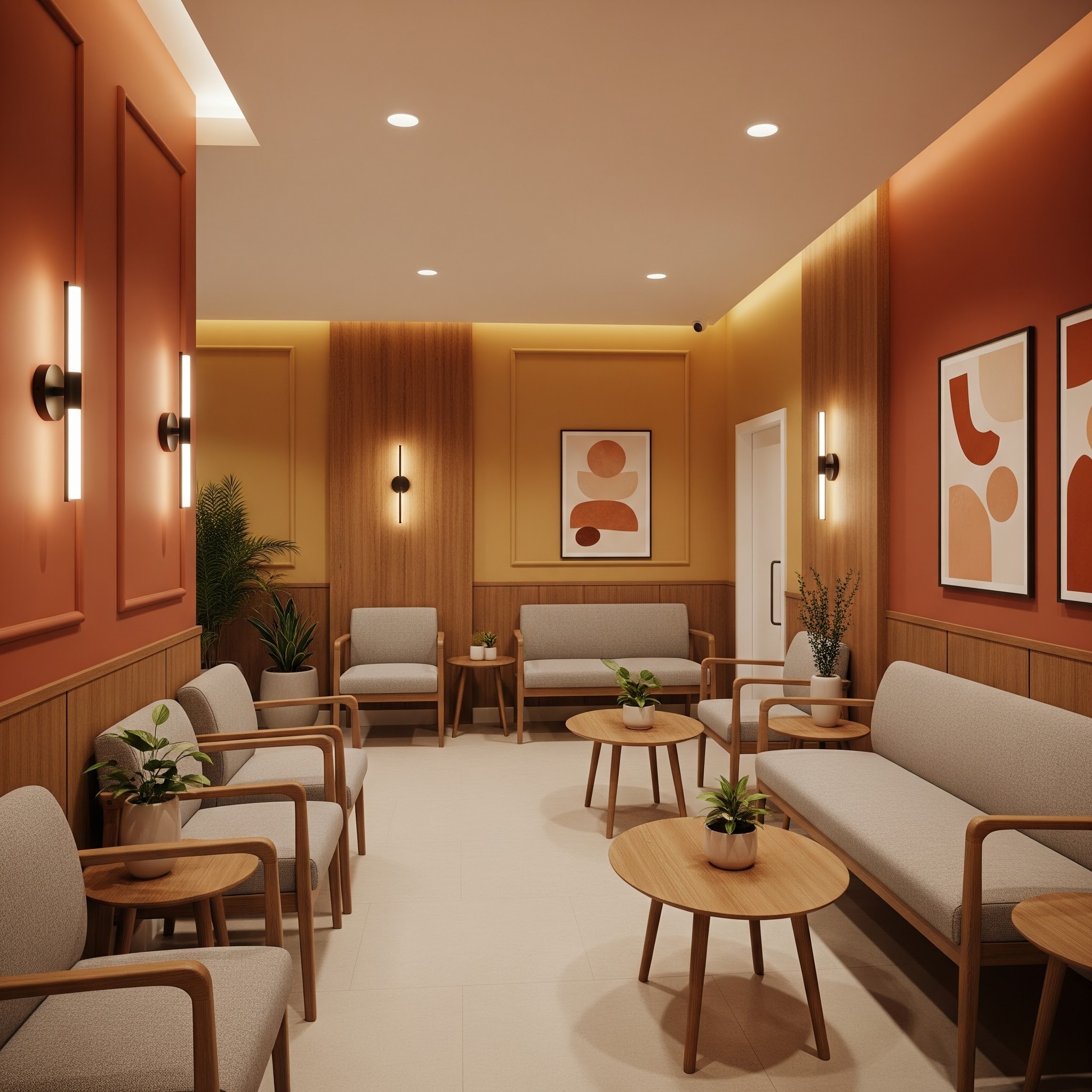 Beyond Beige Utilizing Warm Color Psychology in Medical Waiting Rooms - DIG Interior Design Solutions